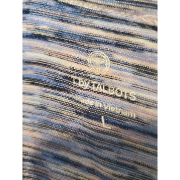 T by Talbots Space Dye Ruched-Side Long Sleeve Knit Tunic Size Large Athleisure - Picture 4 of 5